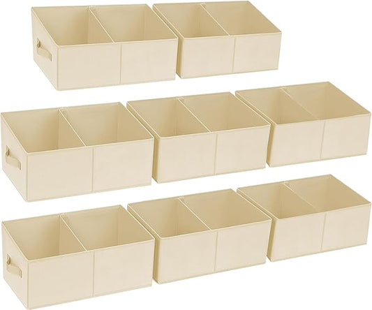 Closet Storage Bins, 8 Pack Storage Baskets for Shelves