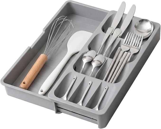 Expandable Silverware Drawer Organizer Tray