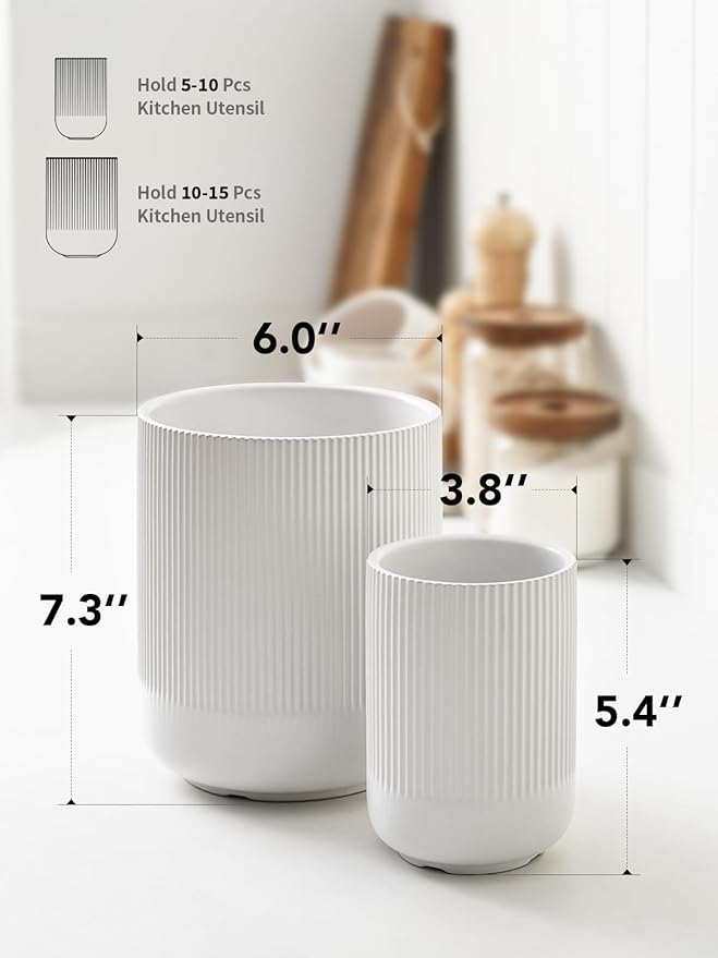 TAUCI Utensil Holder for Kitchen Counter, Kitchen Counter Decor