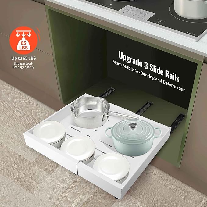 21" Deep Expandable Pull Out Cabinet Organizer