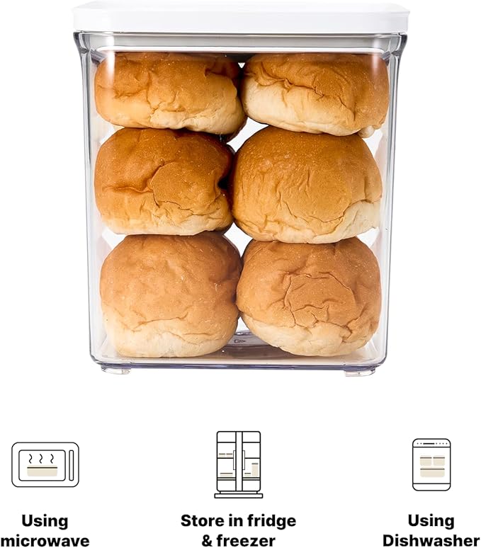 VAKUEN Premium Airtight Food Storage Containers, 3.28qt 1 Piece, Smart One-Click Seal Lid, No Hinges, Patented Double Silicone Lining, 100% Leak Proof, BPA-FREE, Dishwasher, Microwave Safe