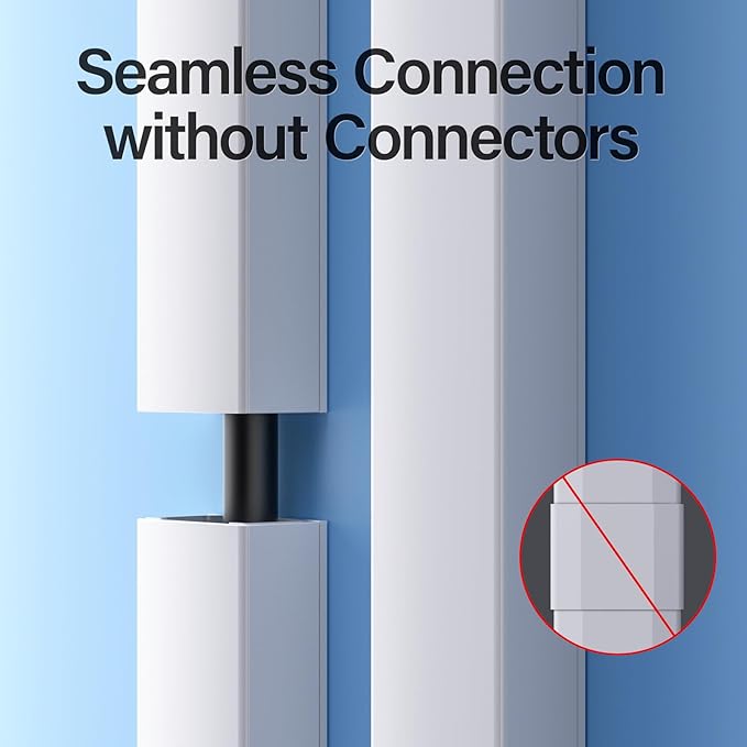 56.7in Cord Hider, Cord Covers for 1-2 Wires on Wall, One-Cord Cable Hider
