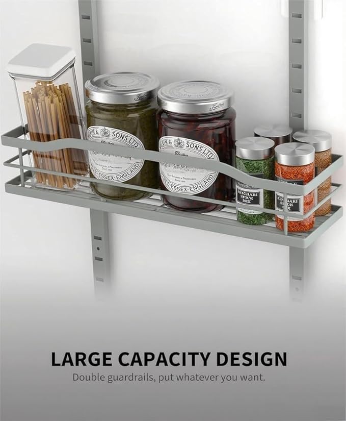 Grey 9-Tier Over The Door Pantry Organizer, Pantry Organization and Storage