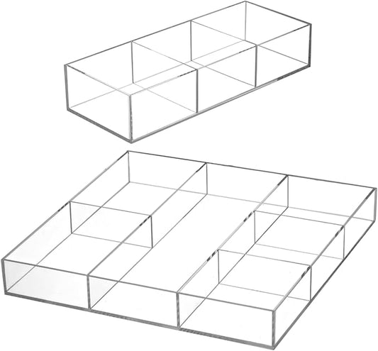 2 Pack Acrylic Drawer Organizer Tray