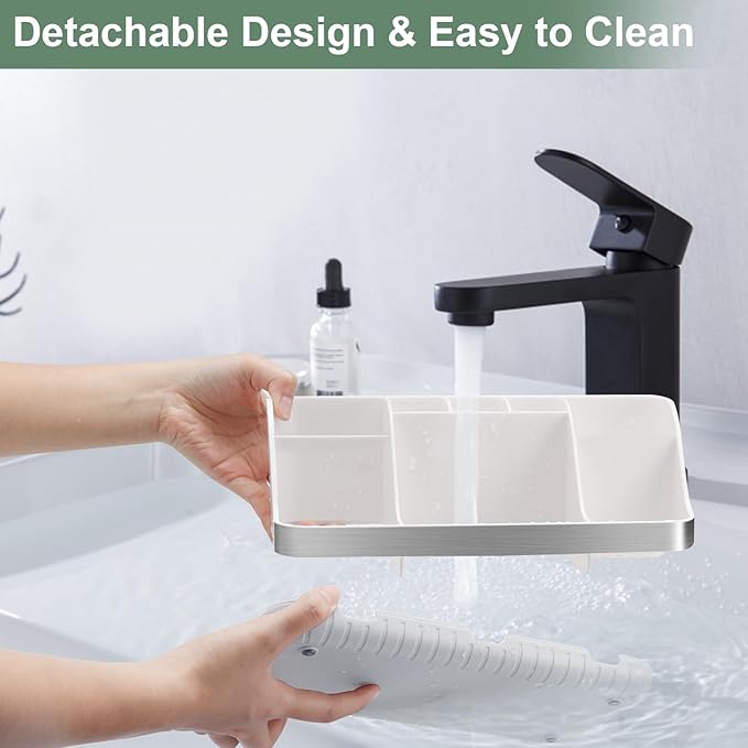 Toothbrush Holders for Bathrooms Countertop Organizer, Silver