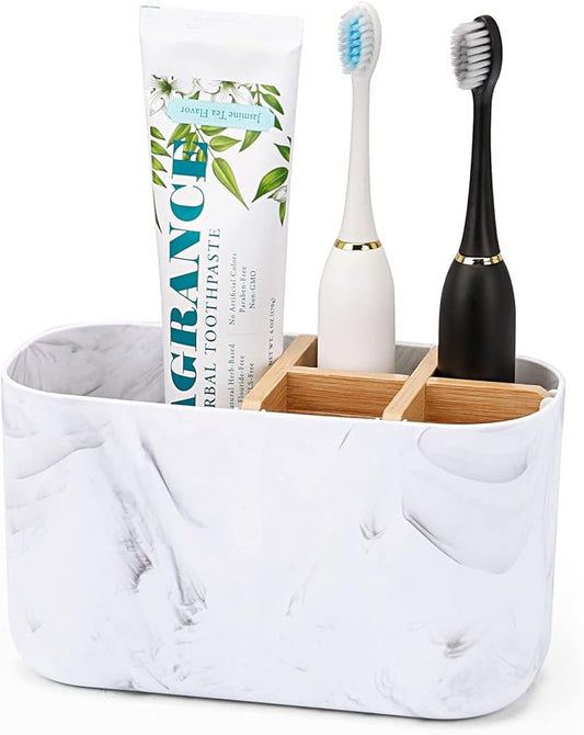 Toothbrush Holders for Bathrooms, Marble Toothbrush Organizer