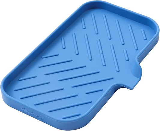 Silicone Bathroom Soap Dishes with Drain Spout Bathroom and Kitchen Sink