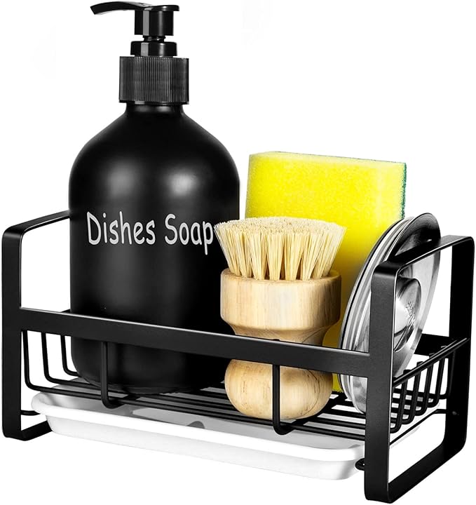 Sponge Holder for Kitchen Sink- Stainless Steel Kitchen Sink Caddy