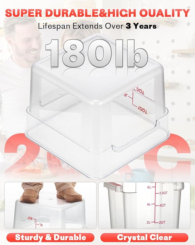 6QT Clear Food Storage Containers, N2