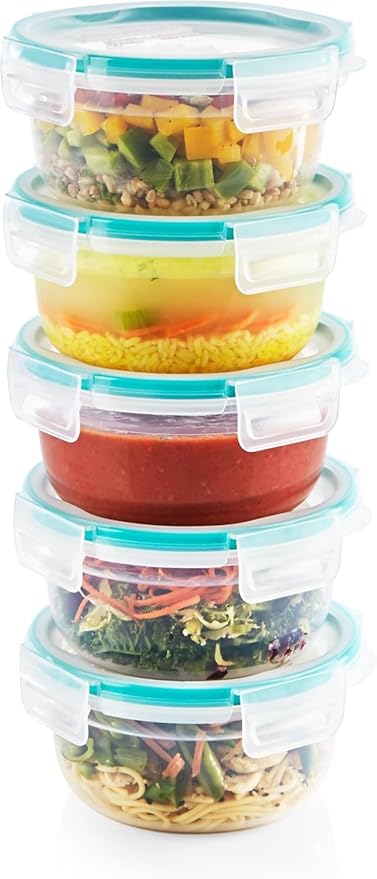Plastic Total Solutions (5-Pack, 3.8 Cup) Food Storage Containers Set