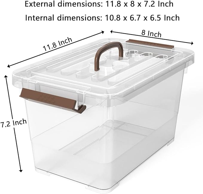 6-Pack Clear 7 Quart Storage Latch Box/Bins
