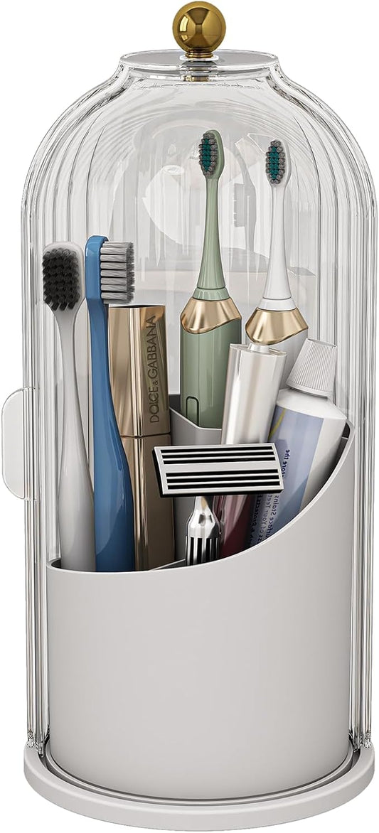 Dustproof Toothbrush Holders with Cover, Transparent