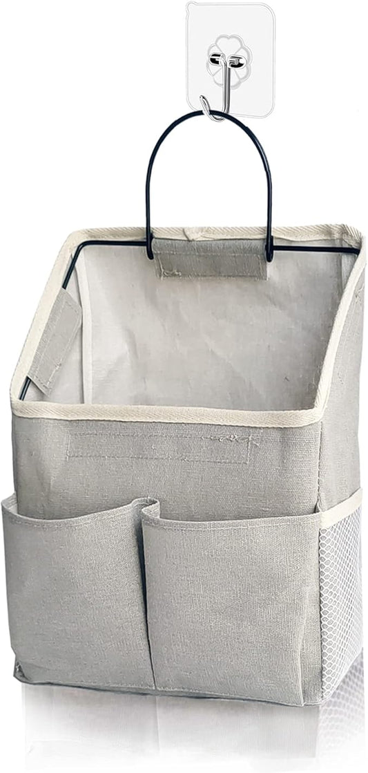 Wall Hanging Storage Bag, Wall Hanging Organizer bags with Pockets, Grey1