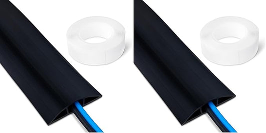 Amazon Basics Floor Cord Cover, 6ft Length, 2.6" Diameter, Pack of 2