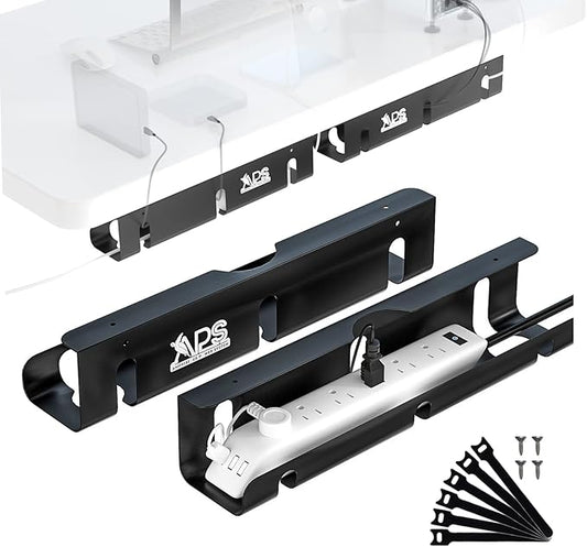 Under Desk Cable Management Tray (2 Pack)
