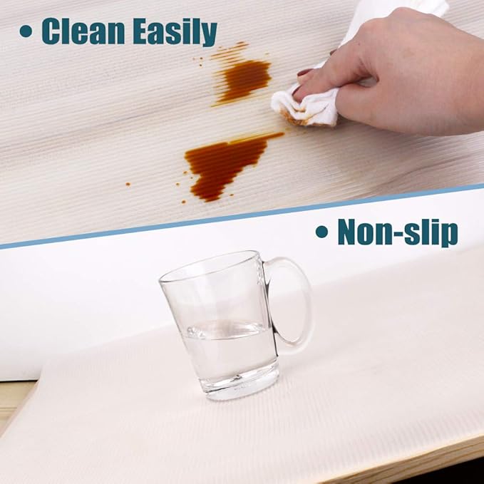 Shelf Liner, Non-Slip Cabinet Liner, 16 Inches x 20 FT x 2 Rolls