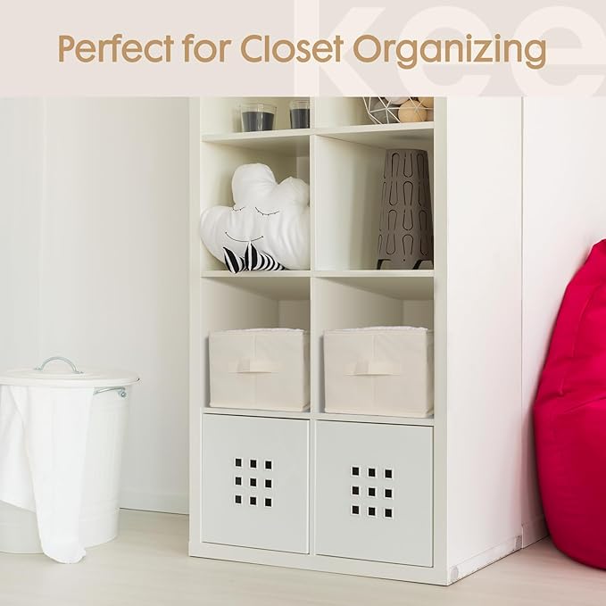 6 Pack Large Clothes Organizer, Beige