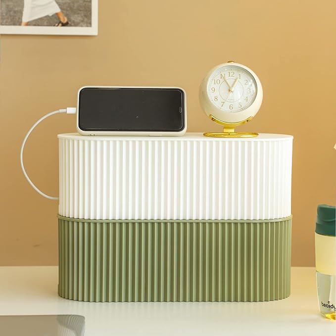 Cable Management Box with 10 Cable Ties, Organizer Box for Power Strips