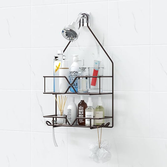 Shower Caddy over Shower Head Hanging Bathroom Caddy for Bathroom Organizer 4