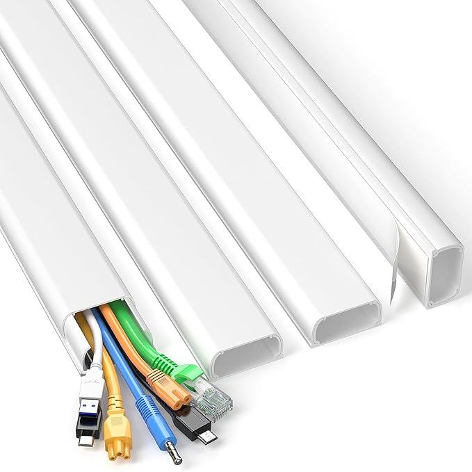 Cord Covers for 4-7 Wires on Wall, 62.8in Cord Hider Cable Hider