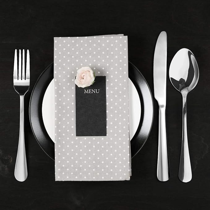 24-Piece Silverware Set, Flatware Set Mirror Polished, Dishwasher Safe Service for 4, Include Fork/Spoon with 5-Compartment Non Slip Silverware Drawer Organizer Box Tray