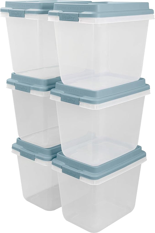 HI-RISE 32 Qt Stackable Storage Bins with Lids