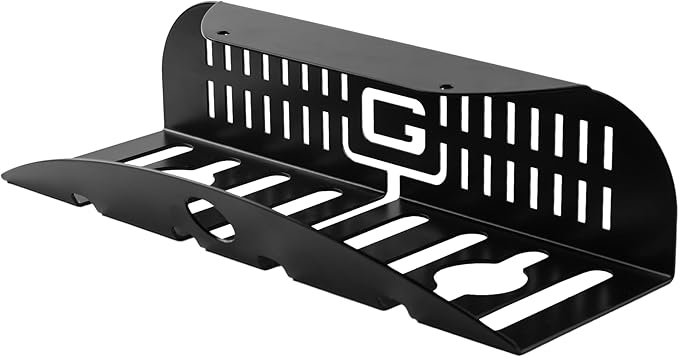 Gator Frameworks Metal Cable Management System - Mounts Under Desk for a Clutter Free Space with 1" Sapced Slots and (6) Cable Ties, (GFW-CBLMGM-MTL)