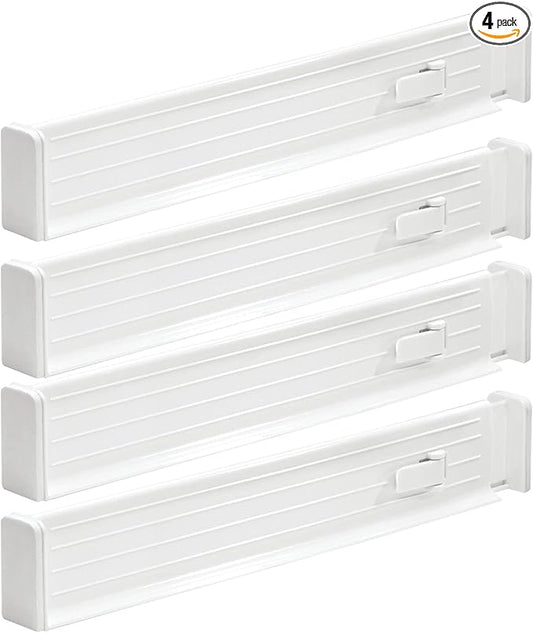 Expandable Dresser Drawer Divider with Foam Ends, Drawer Divider Locks in Place