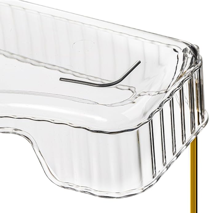 3 Tiers Corner Bathroom Counter Organizer, Clear Countertop Shelf Storage Rack
