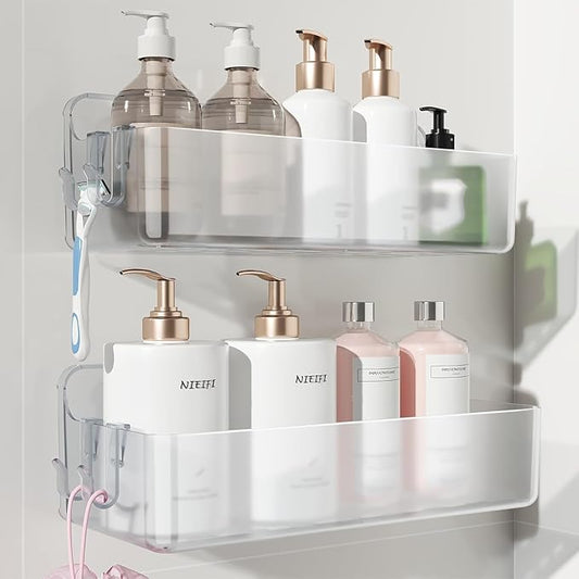 Adhesive Wall Shelf, Shower Shelves, A-Clear, 2 pieces