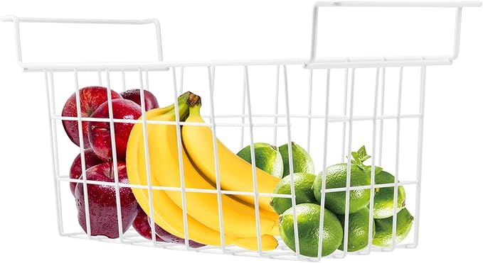 Orgneas 17.5 Inch Freezer Organizer Bins for Chest Freezer Refrigerator Basket Storage Rack Bins Deep Freezer Metal Wire Baskets 2Pcs