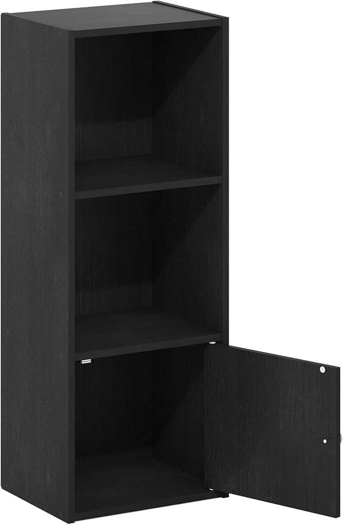 Furinno LUDER Book Shelf, 3-Tier Modern Bookshelf, Blackwood