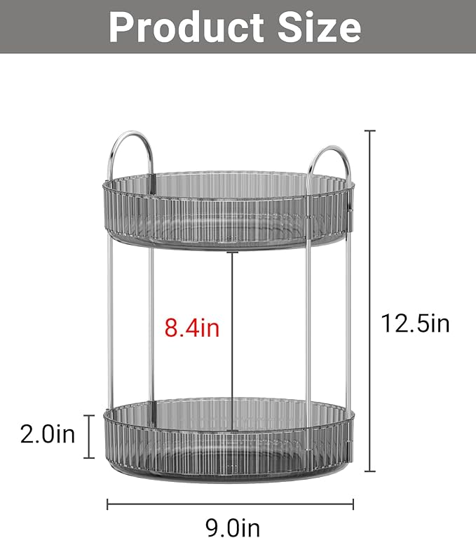 360 Rotating Makeup Organizer for Vanity, Bathroom Countertop Organizer