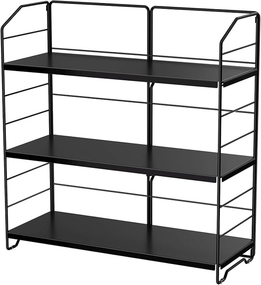 Bathroom Countertop Organizer, 3-Tier Bathroom Counter Organizer, Metal Black