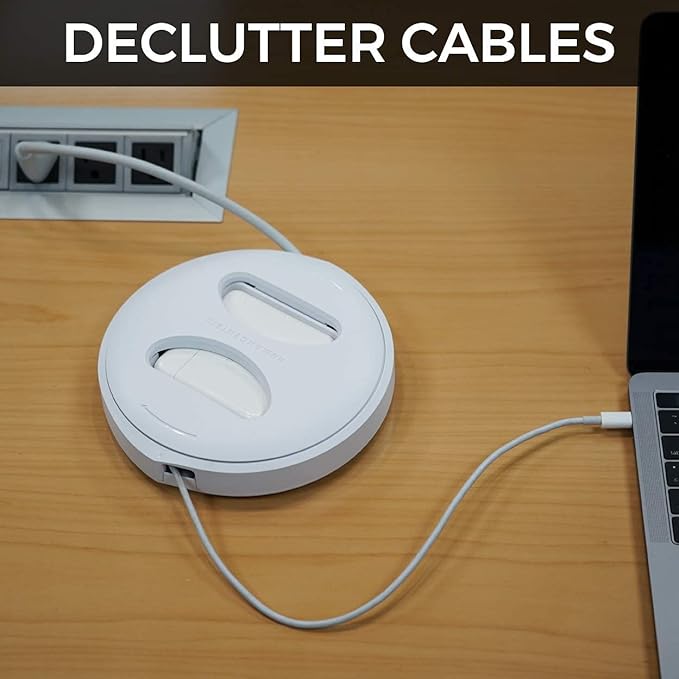 HumanCentric Cord Winder for MacBook Charger Organizer, Cable Reel for MacBook Chargers, Travel Charging Case for 60W, 61W, 67W USB-C and MagSafe, Apple MacBook Pro and Air Cord Storage, Large