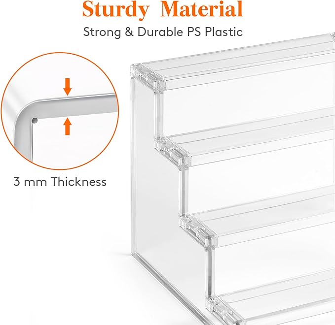 Lifewit Perfume Organizer, Bedroom Decor, Cologne Cupcake Stand, Tool-Free Assembly, Makeup Display Shelf for Vanity Bathroom Counter Storage, Clear, 23 cm/9", 1 Pcs
