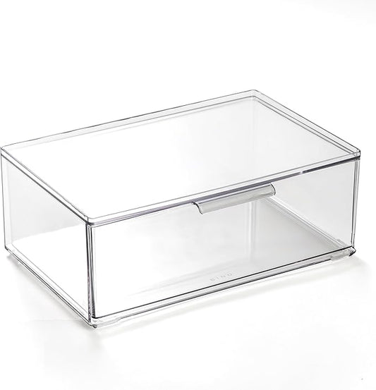 Clear Stackable Storage Drawers, Large