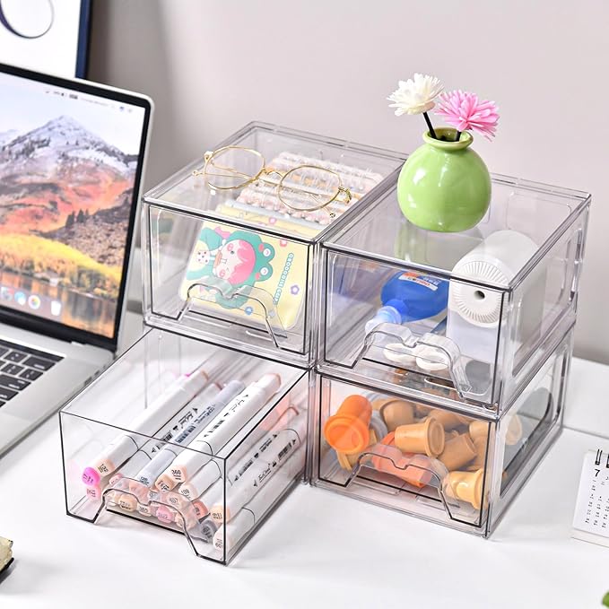6 Pack Stackable Makeup Organizer