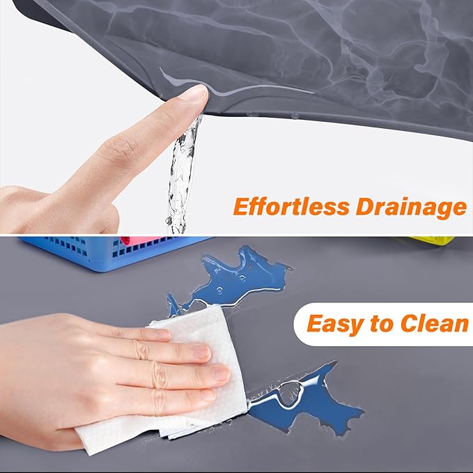 Waterproof Under Sink Mat 37" x 19" Shelf Liner for Kitchen and Bathroom
