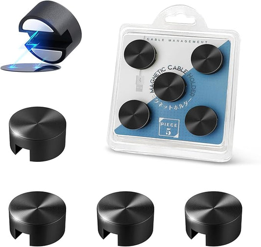 Magnetic Cord Holder Metal Black