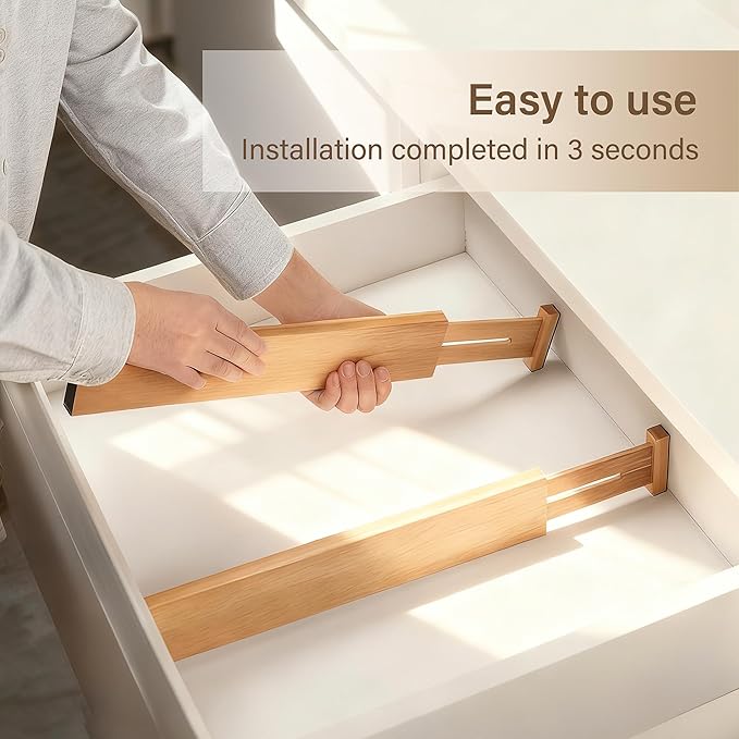 Bamboo Drawer Divider Set of 8