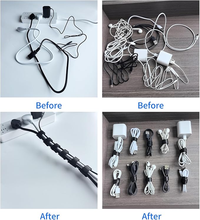 160 PCS 6 Inches Multi-Colour Reusable Cable Ties Cord Straps Multi-Purpose Wire Ties Cord Wrap Hook and Loop Organizer Cable Management,Adjustable Cord Ties for Home,Garden,Office,Data Centers