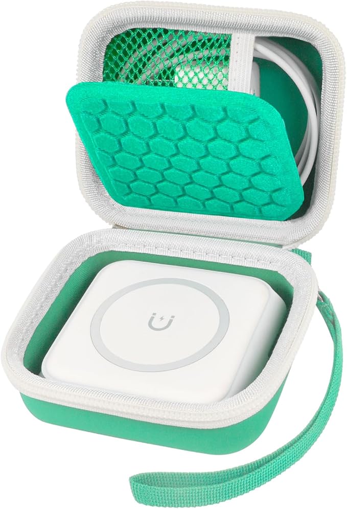 Hard Shell Travel Case for Foldable 3-in-1 Wireless Charger, Portable Storage Organizer for UCOMX/for Hicober/for Iseyyox/for LISEN Charging Station, Protective Bag for Cables & Adapters (Box Only)