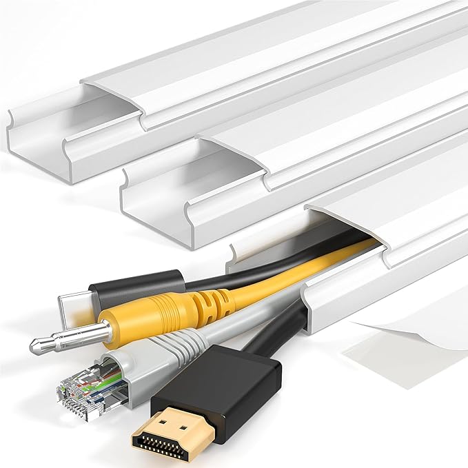TV Cord Hider, 42in Cord Cover, Large Cable Hider, White