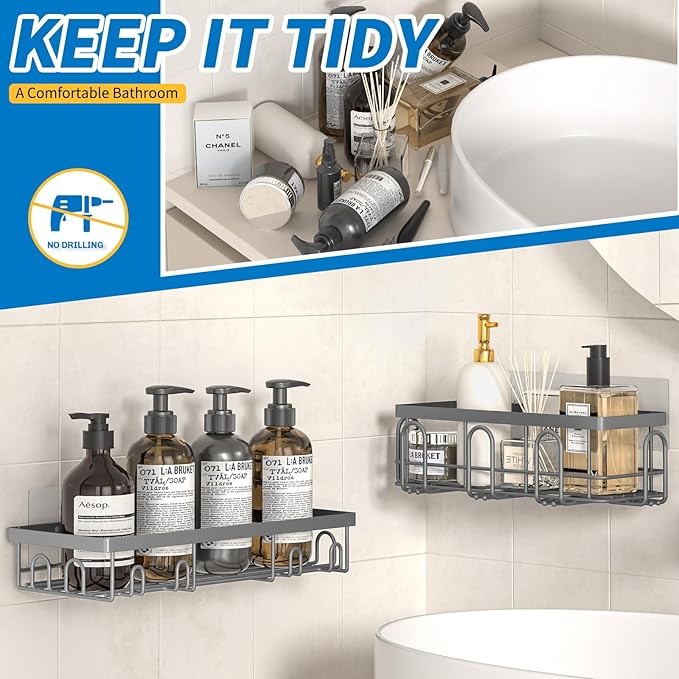 Shower Caddy 9 Pack, Grey 9 Pack