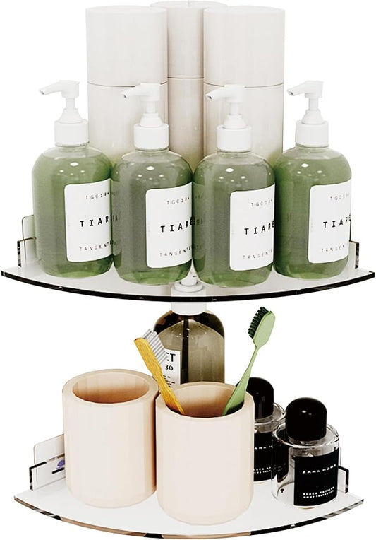 Acrylic Corner Shower Caddy Shelf 2 Pack