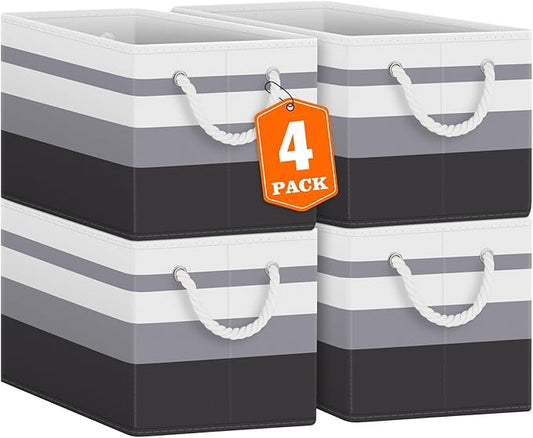 Fab totes Storage Bins 4-Pack, Gradient Grey