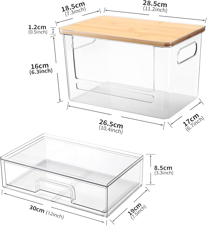 2Pcs Trash Bag Holder Under Sink Stackable Storage
