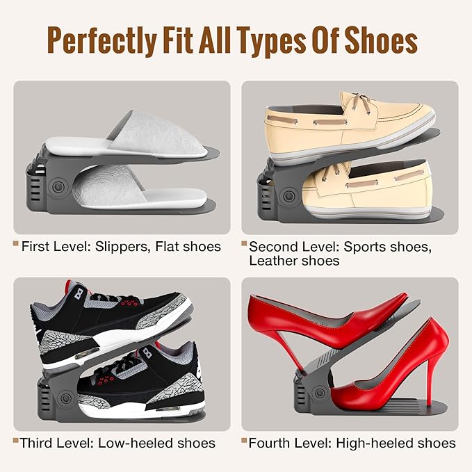 Shoe Slots Organizer for Closet, Shoe Storage Organizer Shoe Slots Organizer