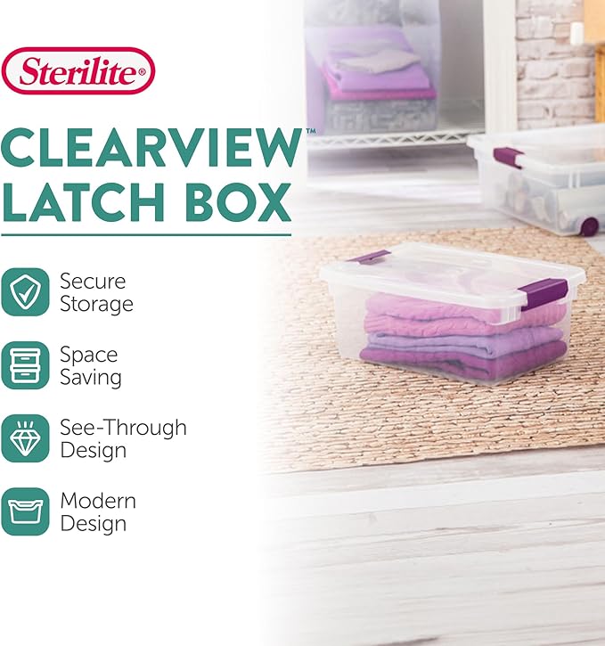 36-Pack 15 Quart ClearView Latch Box